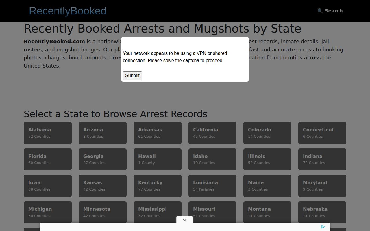 RecentlyBooked Nebraska source check for Phelps County crime records